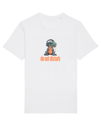 DO NOT DISTURB -Dinozaur T Rex care asculta muzica White