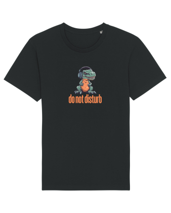 DO NOT DISTURB -Dinozaur T Rex care asculta muzica Black