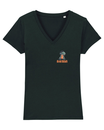 DO NOT DISTURB 2 - Dinozaur T Rex care asculta muzica Black