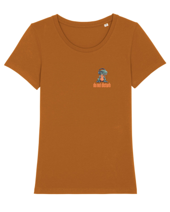 DO NOT DISTURB 2 - Dinozaur T Rex care asculta muzica Roasted Orange