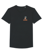 DO NOT DISTURB 2 - Dinozaur T Rex care asculta muzica Tricou mânecă scurtă guler larg Bărbat Skater