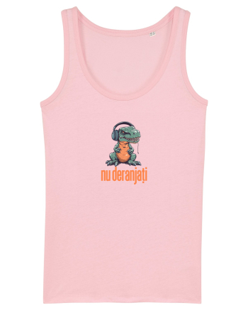 NU DERANJATI - Dinozaur T Rex care asculta muzica Cotton Pink