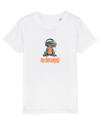 NU DERANJATI - Dinozaur T Rex care asculta muzica White