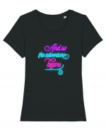 Aventura Tricou mânecă scurtă guler larg fitted Damă Expresser