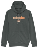 WEEKEND VIBES - pisica in hamac Hanorac cu fermoar Unisex Connector
