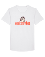 WEEKEND VIBES - lenes cu cocktail 1 Tricou mânecă scurtă guler larg Bărbat Skater