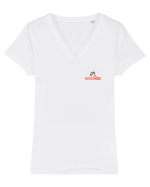 WEEKEND VIBES - lenes cu cocktail 1 b Tricou mânecă scurtă guler V Damă Evoker