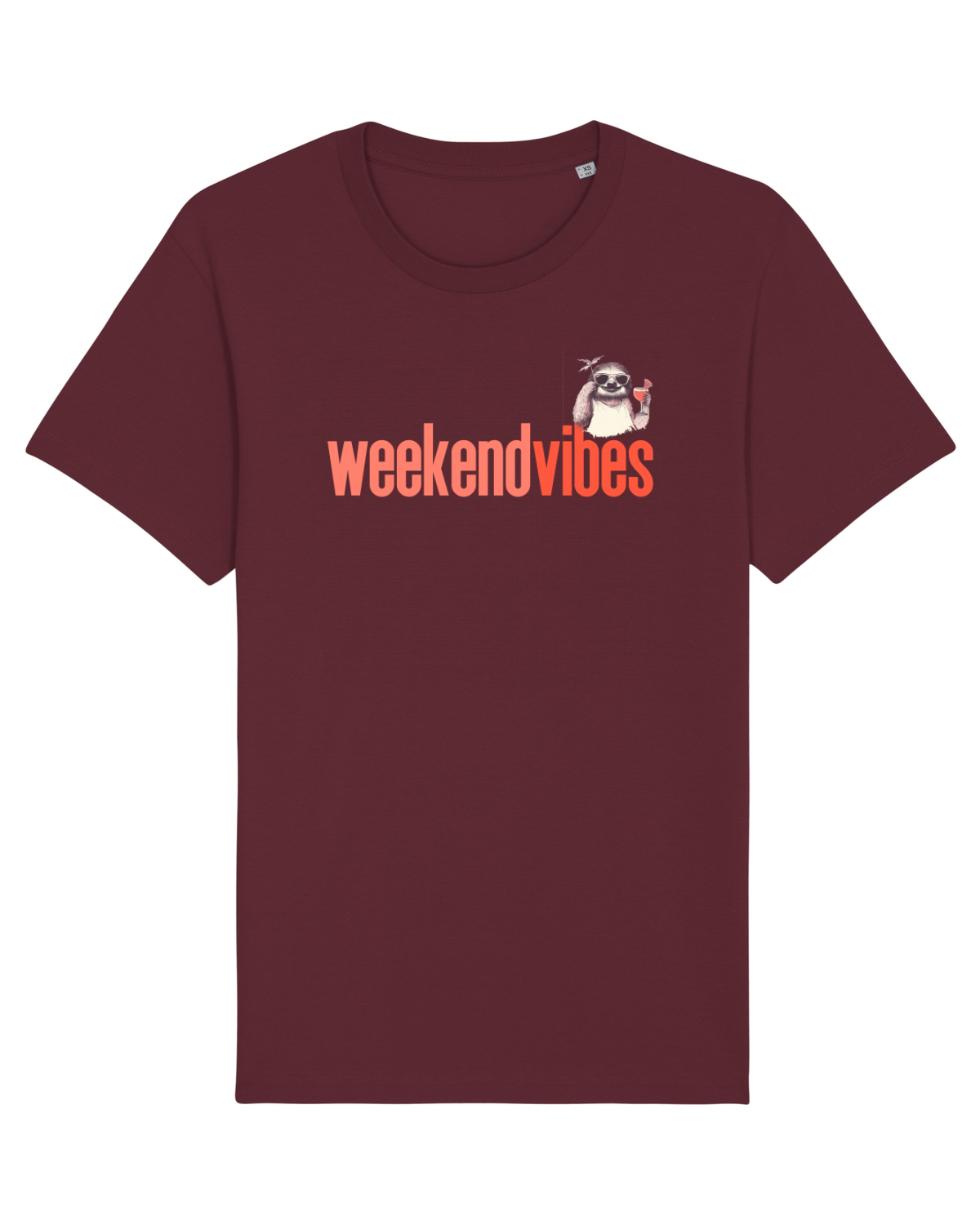 Tricou mânecă scurtă Unisex Rocker Burgundy