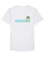 WEEKEND VIBES - lenes cu cocktail 3 Tricou mânecă scurtă guler larg Bărbat Skater