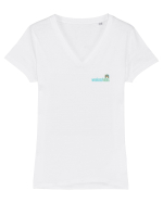 WEEKEND VIBES - lenes cu cocktail 3 b Tricou mânecă scurtă guler V Damă Evoker