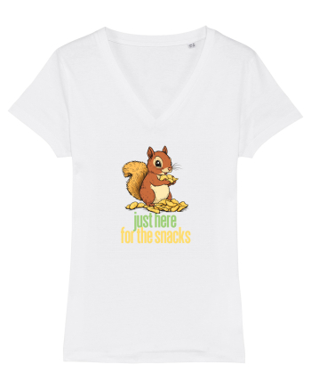 JUST HERE FOR THE SNACKS - VEVERITA - SUNT AICI PENTRU GUSTARI White