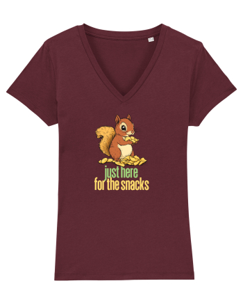 JUST HERE FOR THE SNACKS - VEVERITA - SUNT AICI PENTRU GUSTARI Burgundy