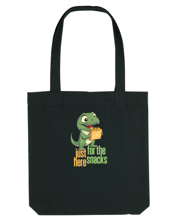 JUST HERE FOR THE SNACKS - DINOZAUR - SUNT AICI PENTRU GUSTARI Black