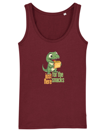 JUST HERE FOR THE SNACKS - DINOZAUR - SUNT AICI PENTRU GUSTARI Burgundy