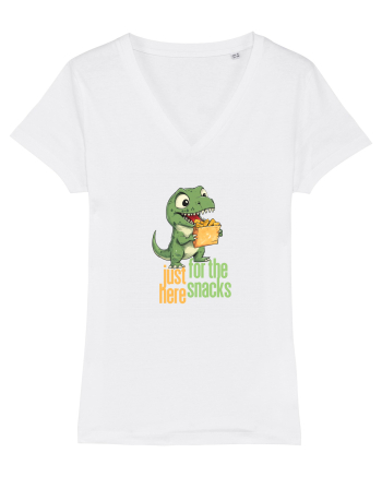 JUST HERE FOR THE SNACKS - DINOZAUR - SUNT AICI PENTRU GUSTARI White