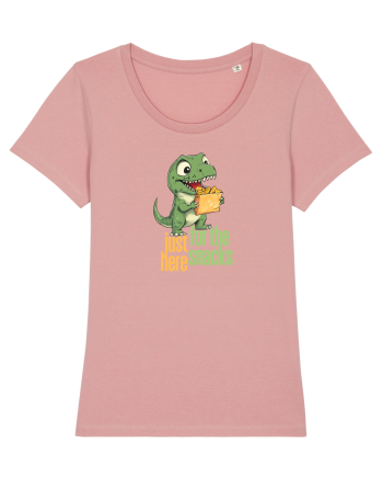 JUST HERE FOR THE SNACKS - DINOZAUR - SUNT AICI PENTRU GUSTARI Canyon Pink