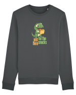 JUST HERE FOR THE SNACKS - DINOZAUR - SUNT AICI PENTRU GUSTARI Bluză mânecă lungă Unisex Rise