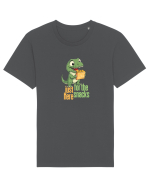 JUST HERE FOR THE SNACKS - DINOZAUR - SUNT AICI PENTRU GUSTARI Tricou mânecă scurtă Unisex Rocker