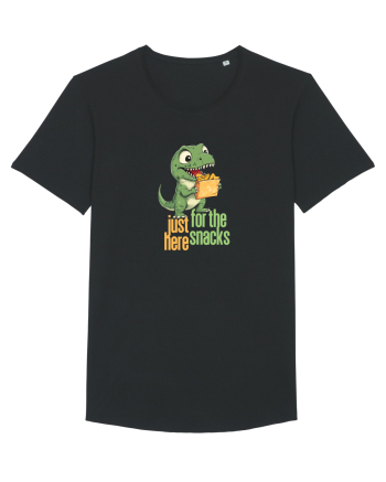 JUST HERE FOR THE SNACKS - DINOZAUR - SUNT AICI PENTRU GUSTARI Black