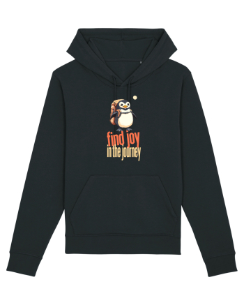 FIND JOY IN THE JOURNEY - PINGUIN - BUCURA-TE DE CALATORIE / DRUM Black