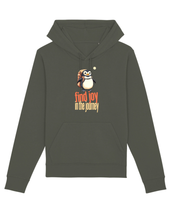 FIND JOY IN THE JOURNEY - PINGUIN - BUCURA-TE DE CALATORIE / DRUM Khaki