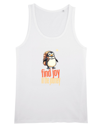 FIND JOY IN THE JOURNEY - PINGUIN - BUCURA-TE DE CALATORIE / DRUM White