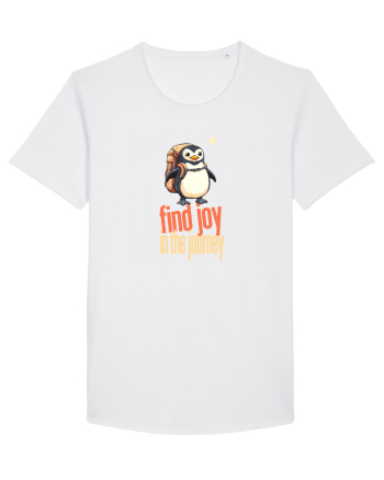 FIND JOY IN THE JOURNEY - PINGUIN - BUCURA-TE DE CALATORIE / DRUM White