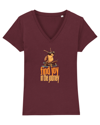 FIND JOY IN THE JOURNEY - MELC - BUCURA-TE DE CALATORIE / DRUM Burgundy