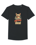 GOOD TIMES AHEAD - CAINE - SE ANUNTA DISTRACTIE Tricou mânecă scurtă guler larg Bărbat Skater