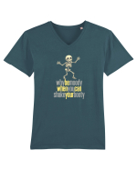 WHY BE MOODY WHEN YOU CAN SHAKE YOUR BOOTY - SCHELET 3 Tricou mânecă scurtă guler V Bărbat Presenter