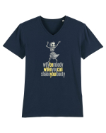 WHY BE MOODY WHEN YOU CAN SHAKE YOUR BOOTY - SCHELET 2 Tricou mânecă scurtă guler V Bărbat Presenter