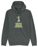 WHY BE MOODY WHEN YOU CAN SHAKE YOUR BOOTY - SCHELET 1 Hanorac cu fermoar Unisex Connector