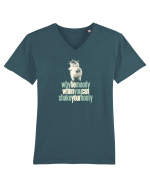 WHY BE MOODY WHEN YOU CAN SHAKE YOUR BOOTY - PISICA GRUMPY Tricou mânecă scurtă guler V Bărbat Presenter