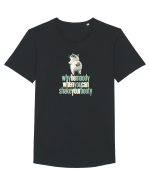 WHY BE MOODY WHEN YOU CAN SHAKE YOUR BOOTY - PISICA GRUMPY Tricou mânecă scurtă guler larg Bărbat Skater