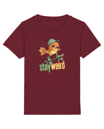 STAY WEIRD - Peste - skateboard Burgundy