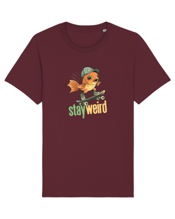 STAY WEIRD - Peste - skateboard Burgundy