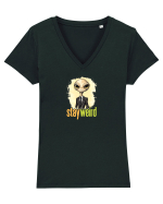 STAY WEIRD - Extraterestru - costum & cravata Tricou mânecă scurtă guler V Damă Evoker