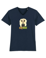 STAY WEIRD - Extraterestru - costum & cravata Tricou mânecă scurtă guler V Bărbat Presenter