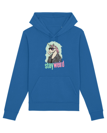STAY WEIRD - Unicorn - rocker - geaca de piele Royal Blue