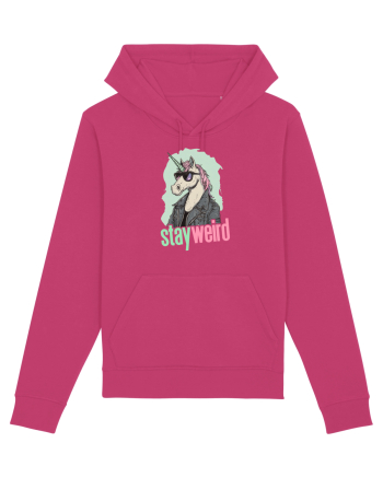 STAY WEIRD - Unicorn - rocker - geaca de piele Raspberry