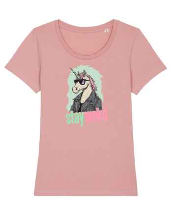 STAY WEIRD - Unicorn - rocker - geaca de piele Canyon Pink