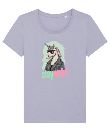 STAY WEIRD - Unicorn - rocker - geaca de piele Lavender
