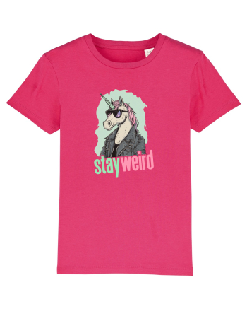 STAY WEIRD - Unicorn - rocker - geaca de piele Raspberry