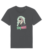 STAY WEIRD - Unicorn - rocker - geaca de piele Tricou mânecă scurtă Unisex Rocker