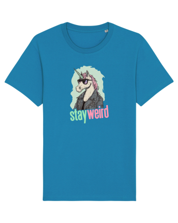 STAY WEIRD - Unicorn - rocker - geaca de piele Azur