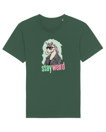 STAY WEIRD - Unicorn - rocker - geaca de piele Bottle Green