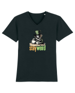 STAY WEIRD - Palarierul cel nebun - Alice Tricou mânecă scurtă guler V Bărbat Presenter