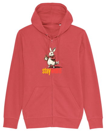 STAY WEIRD - Iepurele alb- Alice Carmine Red