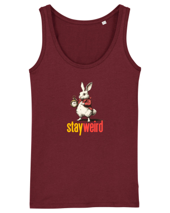 STAY WEIRD - Iepurele alb- Alice Burgundy