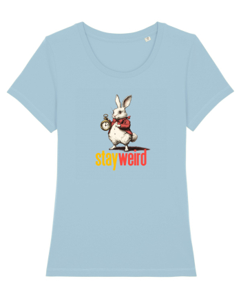 STAY WEIRD - Iepurele alb- Alice Sky Blue